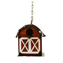 Creative Décor Sourcing Red Barn Metal Bird House