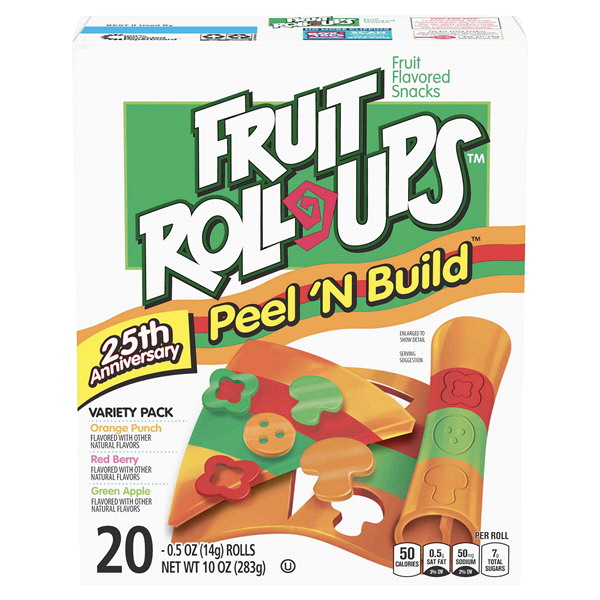 slide 1 of 1, Betty Crocker Fruit Roll-Ups, Pizza Peel'N Build, Value Pack, 10 oz