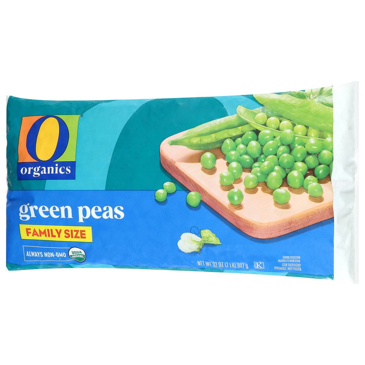 slide 3 of 4, O Organics Green Peas Family Size 32 Oz - 32 Oz, 32 oz