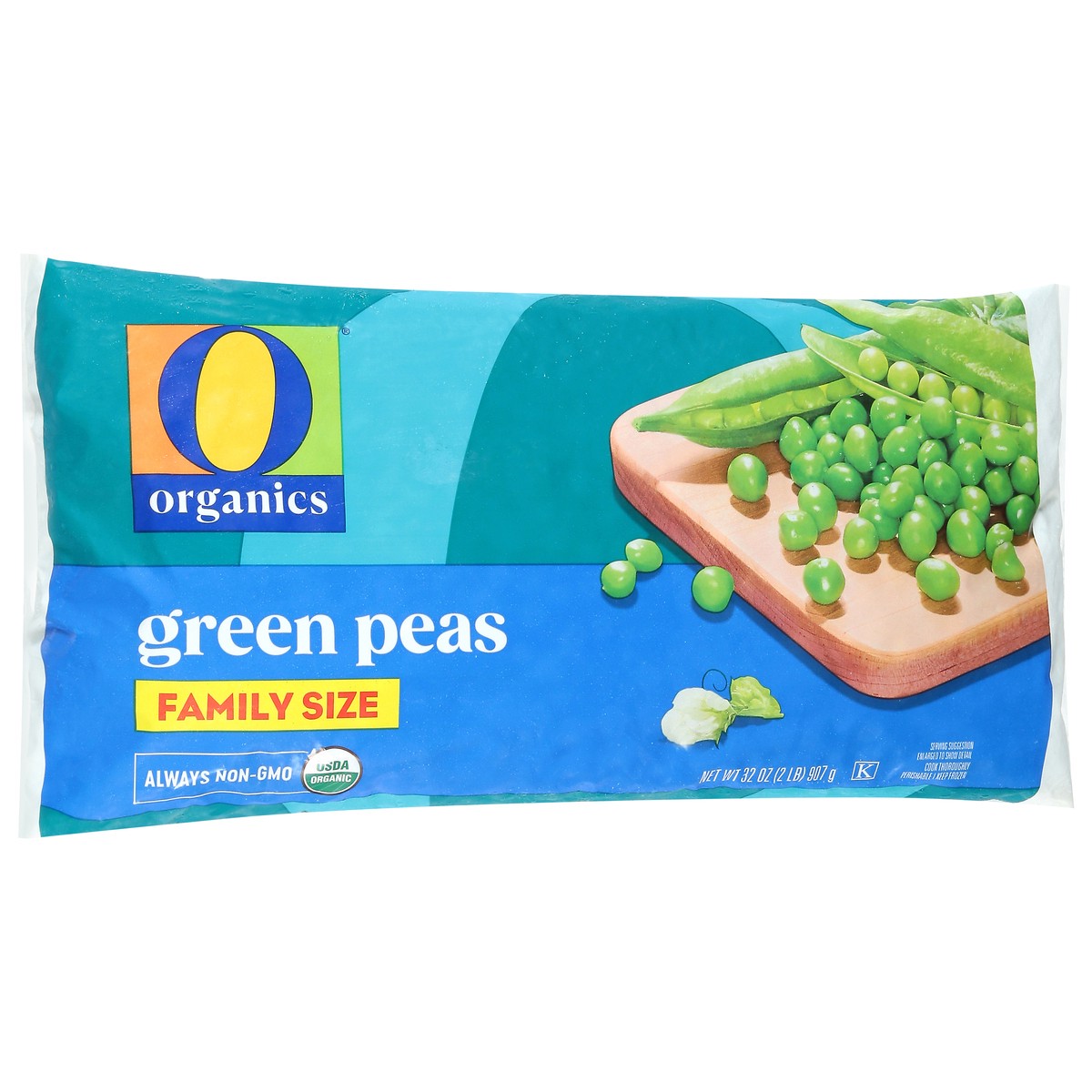 slide 2 of 4, O Organics Green Peas Family Size 32 Oz - 32 Oz, 32 oz