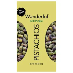 Wonderful Pistachios, No Shells Dill Pickle Nuts, 2.25 Ounce Bag