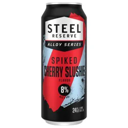 Steel Reserve Spiked Cherry Slushie Flavored Malt Beverage, 24 fl oz Can, 8.0% ABV