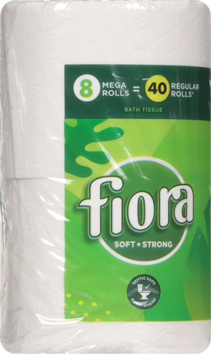 slide 7 of 9, Fiora Mega Rolls Strong + Strong 2-Ply Unscented Bath Tissue 8 ea, 8 ct