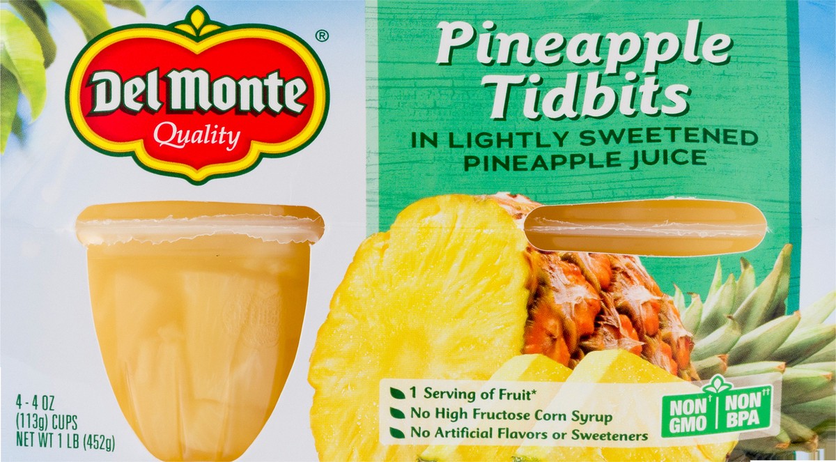 slide 1 of 9, Del Monte Pineapple Tidbits 4 ea, 4 ct