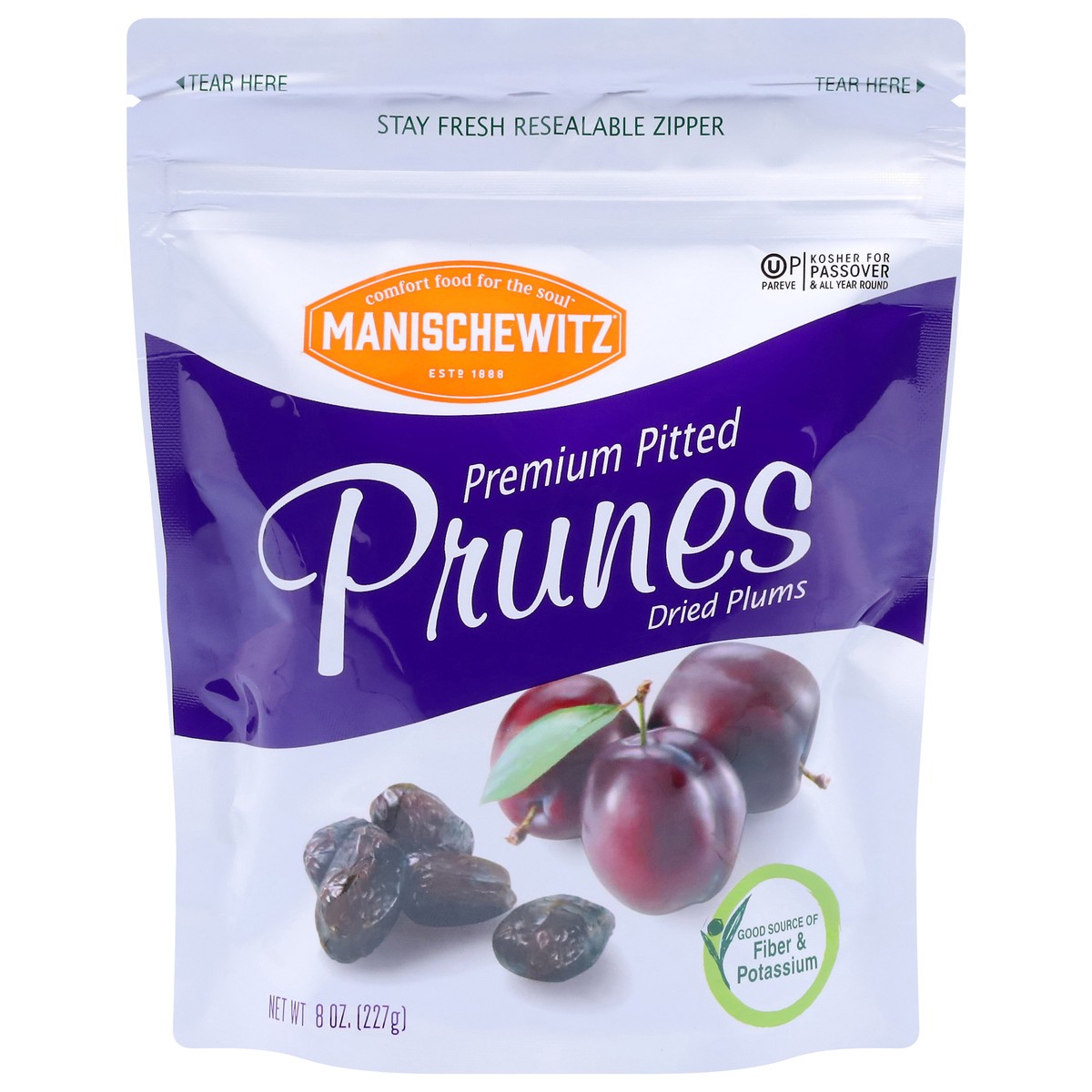 slide 1 of 5, Manischewitz Pitted Fruit Dried Prunes, 8 oz