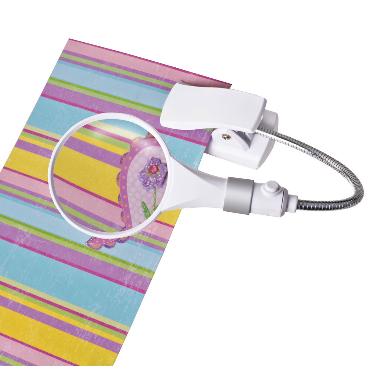 slide 4 of 4, Ott Lite Ottlite Led Clip & Freestanding Magnifier Lamp, 6.7 in x 4.8 in x 3.2 in