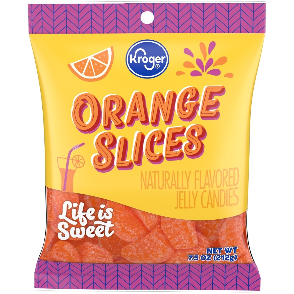 slide 1 of 1, Kroger Orange Slices Candy, 7.5 oz