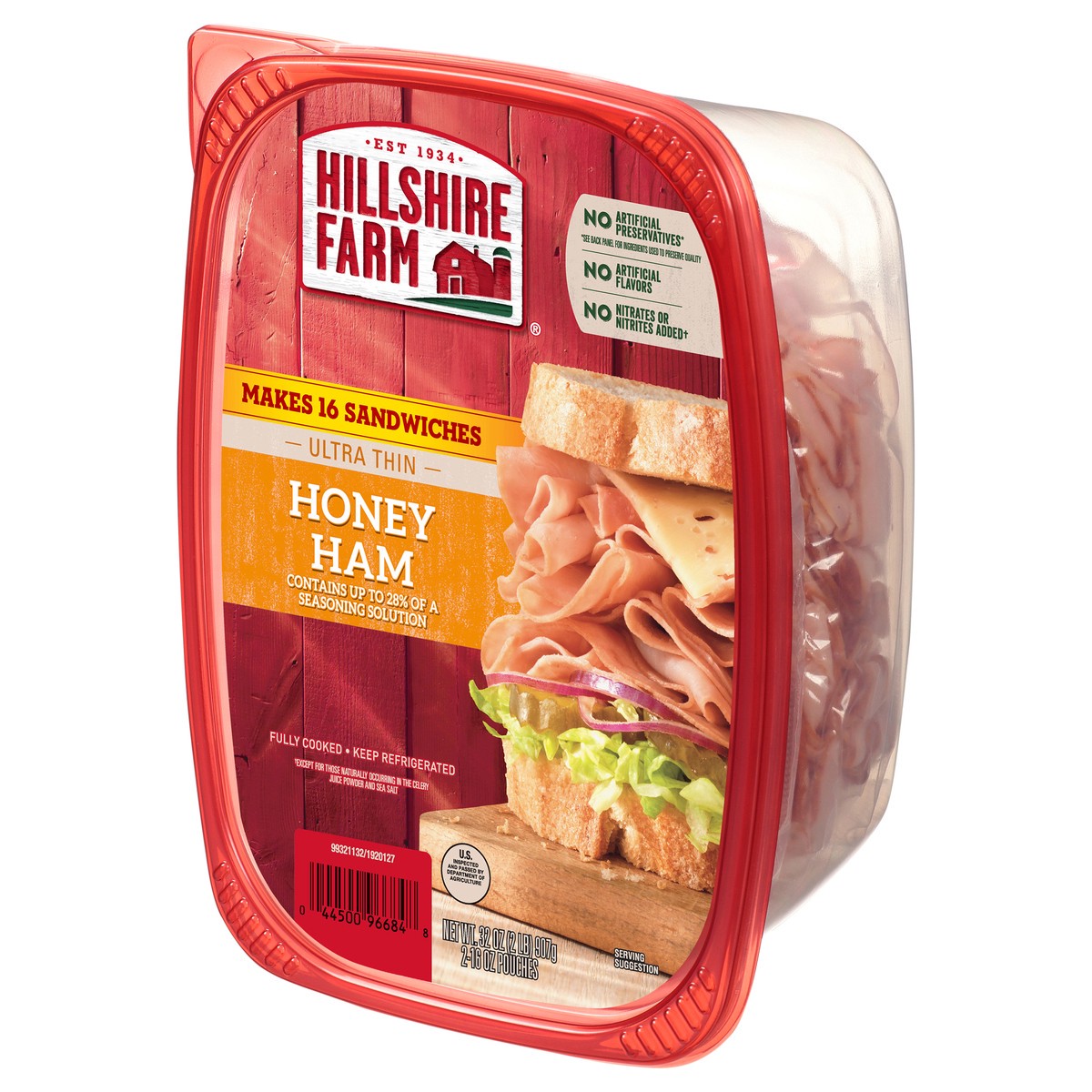 slide 2 of 4, Hillshire Farm Ultra Thin Sliced Honey Ham Sandwich Meat, 32 oz, 907.18 g