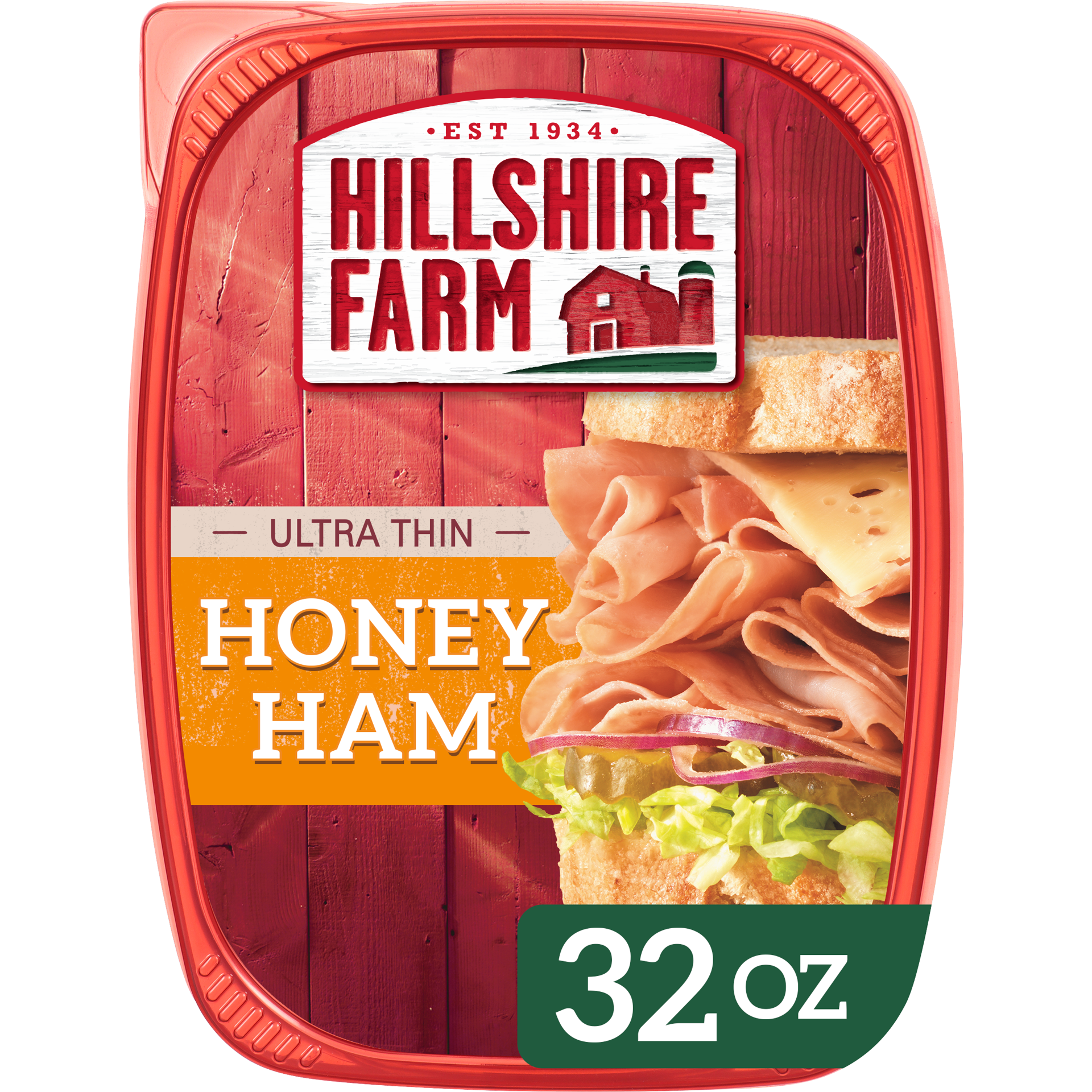 slide 1 of 4, Hillshire Farm Ultra Thin Sliced Honey Ham Sandwich Meat, 32 oz, 907.18 g