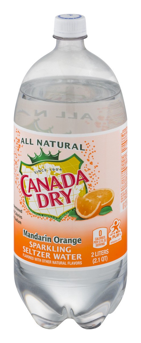 slide 7 of 9, Canada Dry Mandarin Orange Sparkling Seltzer Water - 2 liter, 2 liter