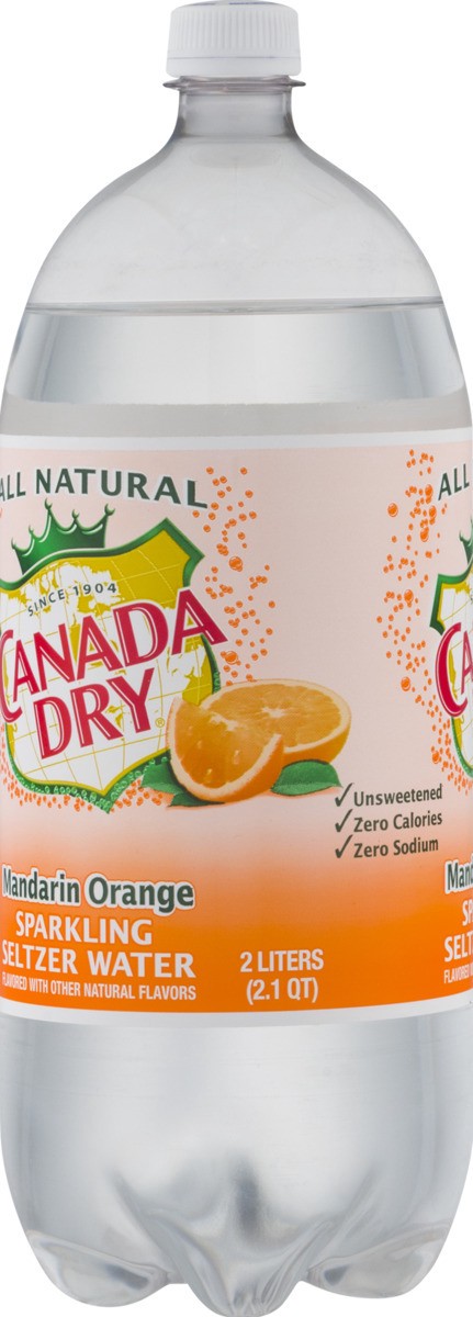 slide 8 of 9, Canada Dry Mandarin Orange Sparkling Seltzer Water - 2 liter, 2 liter