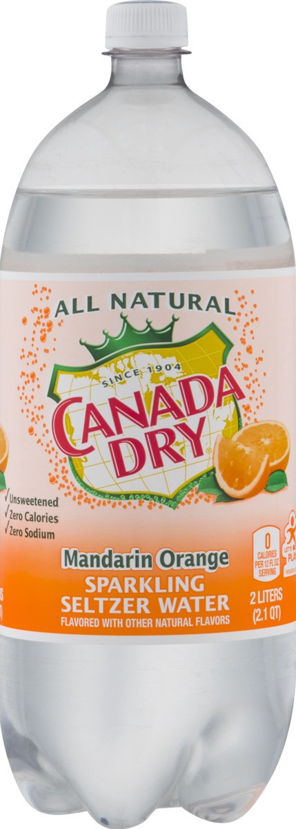 slide 6 of 9, Canada Dry Mandarin Orange Sparkling Seltzer Water - 2 liter, 2 liter