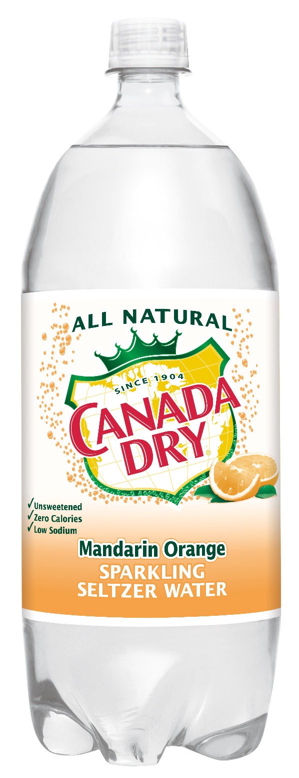 slide 1 of 9, Canada Dry Mandarin Orange Sparkling Seltzer Water - 2 liter, 2 liter