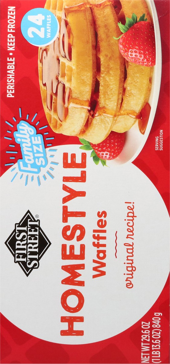 slide 2 of 13, First Street Homestyle Waffles, 24 ct