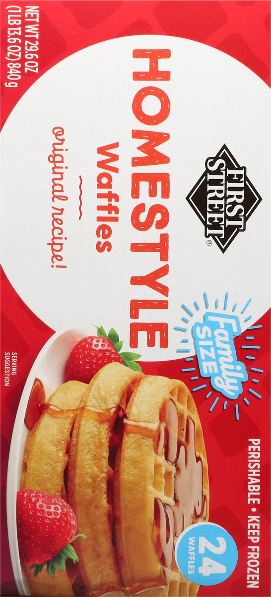 slide 10 of 13, First Street Homestyle Waffles, 24 ct