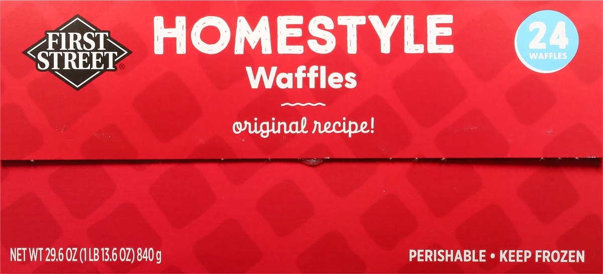 slide 4 of 13, First Street Homestyle Waffles, 24 ct