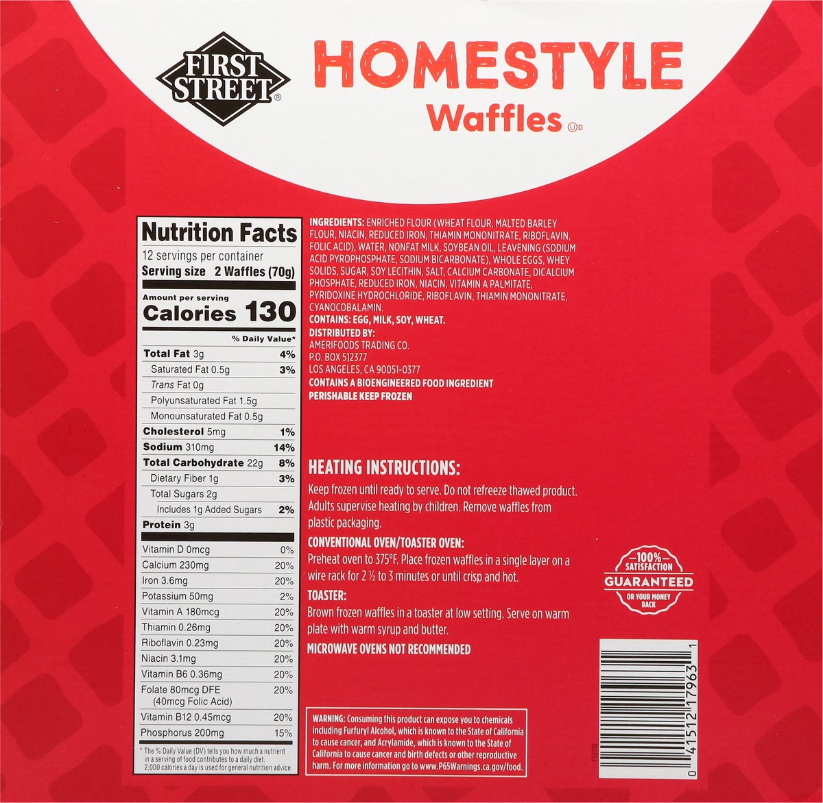 slide 7 of 13, First Street Homestyle Waffles, 24 ct