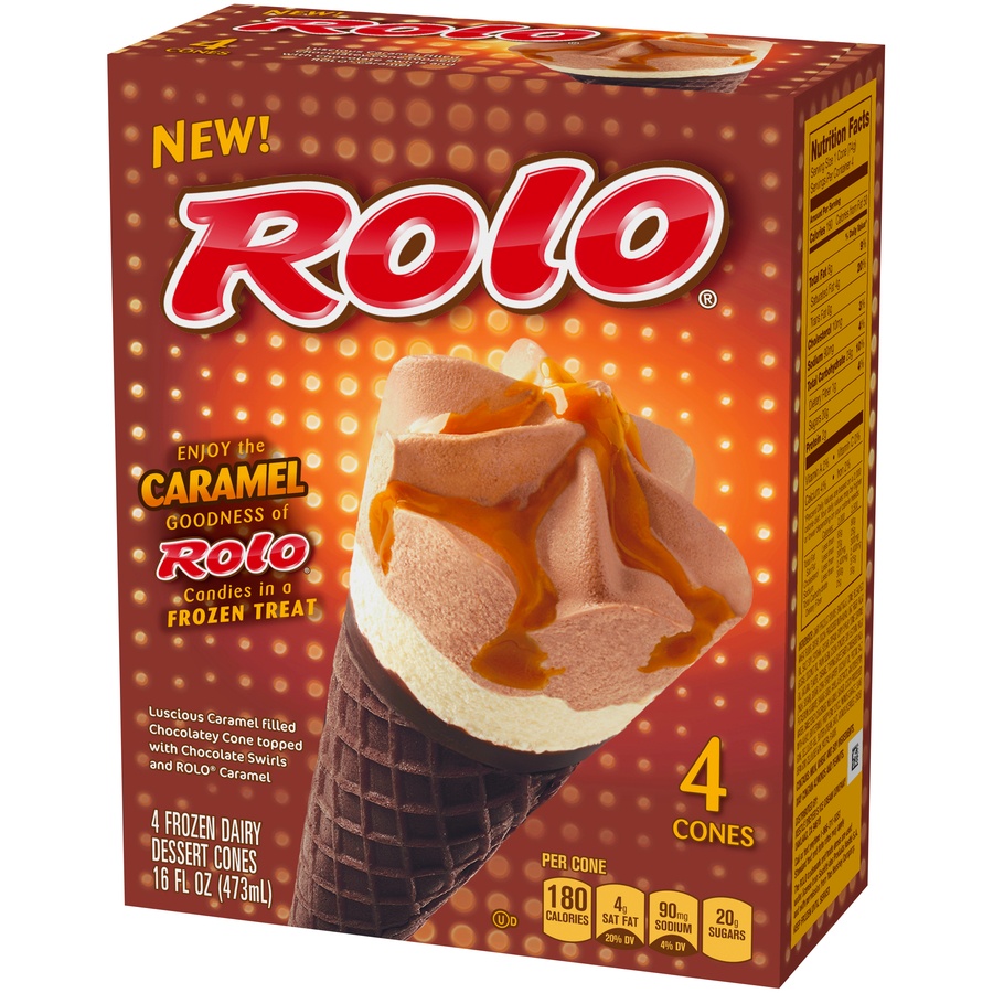 slide 3 of 8, Rolo Ice Cream Cones, 4 ct; 4 fl oz