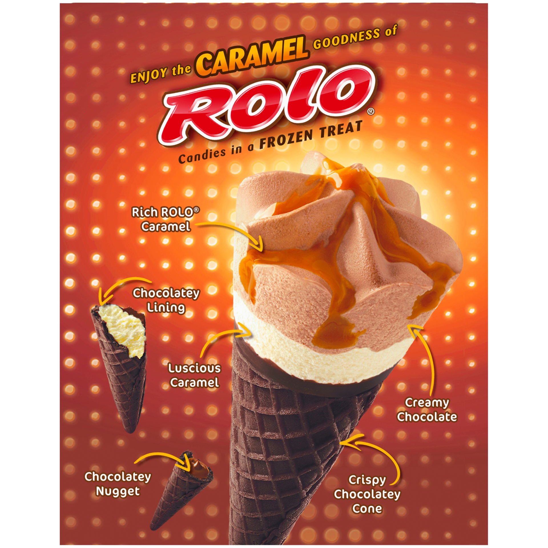 slide 6 of 8, Rolo Ice Cream Cones, 4 ct; 4 fl oz