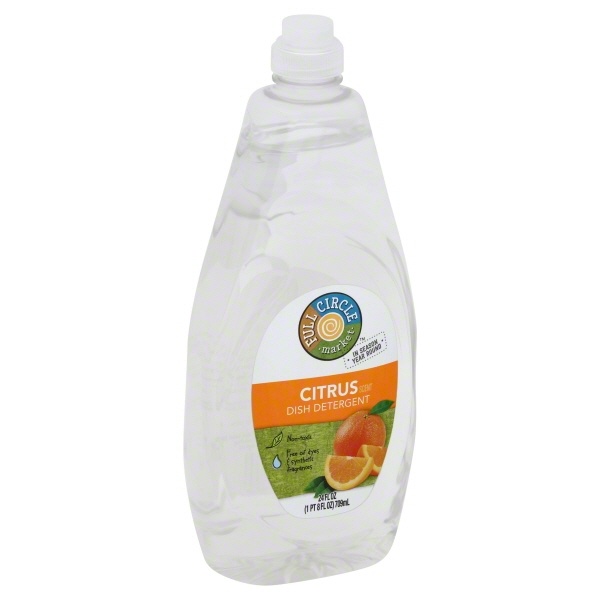 slide 1 of 1, Full Circle Market Dish Detergent, Citrus Scent, 24 fl oz