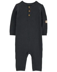 Carter's Baby Button-Down Sweater Jumpsuit Black 12M