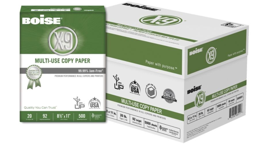 slide 2 of 3, Boise X-9 Multi-Use Copy Paper, 20 lb - Bright White, 500 ct; 8 1/2 in x 11 in