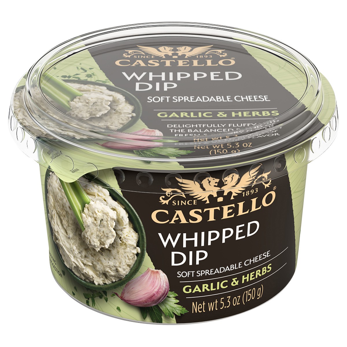 slide 1 of 10, Castello Garlic & Herb Whipped Dip 5.3 oz, 5.3 oz