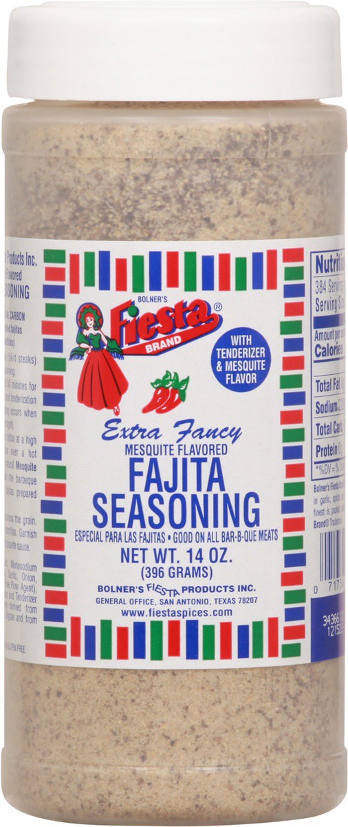 slide 6 of 9, Fiesta Extra Fancy Mesquite Flavored Fajita Seasoning 14 oz, 14 oz