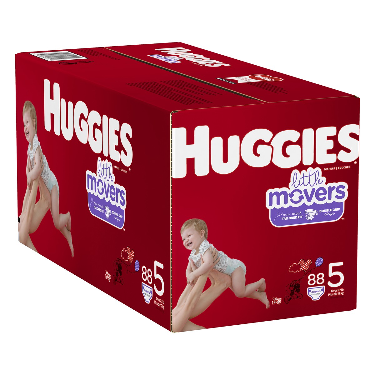 slide 2 of 11, Huggies Little Movers Disney Baby 5 (Over 27 lb) Diapers 88 ea, Size 5