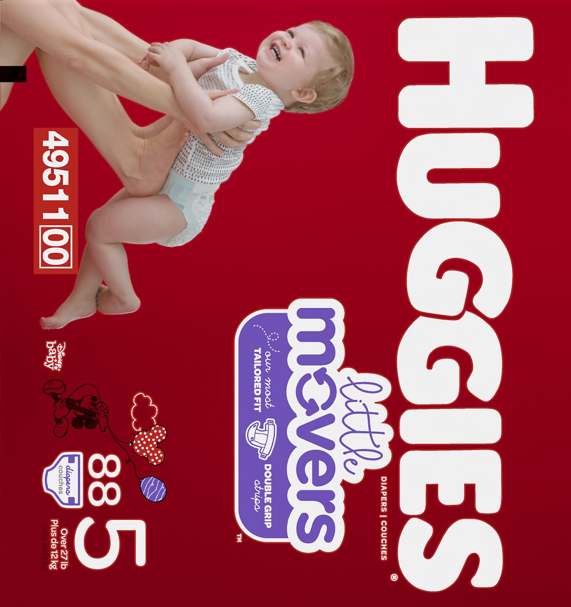 slide 5 of 11, Huggies Little Movers Disney Baby 5 (Over 27 lb) Diapers 88 ea, Size 5