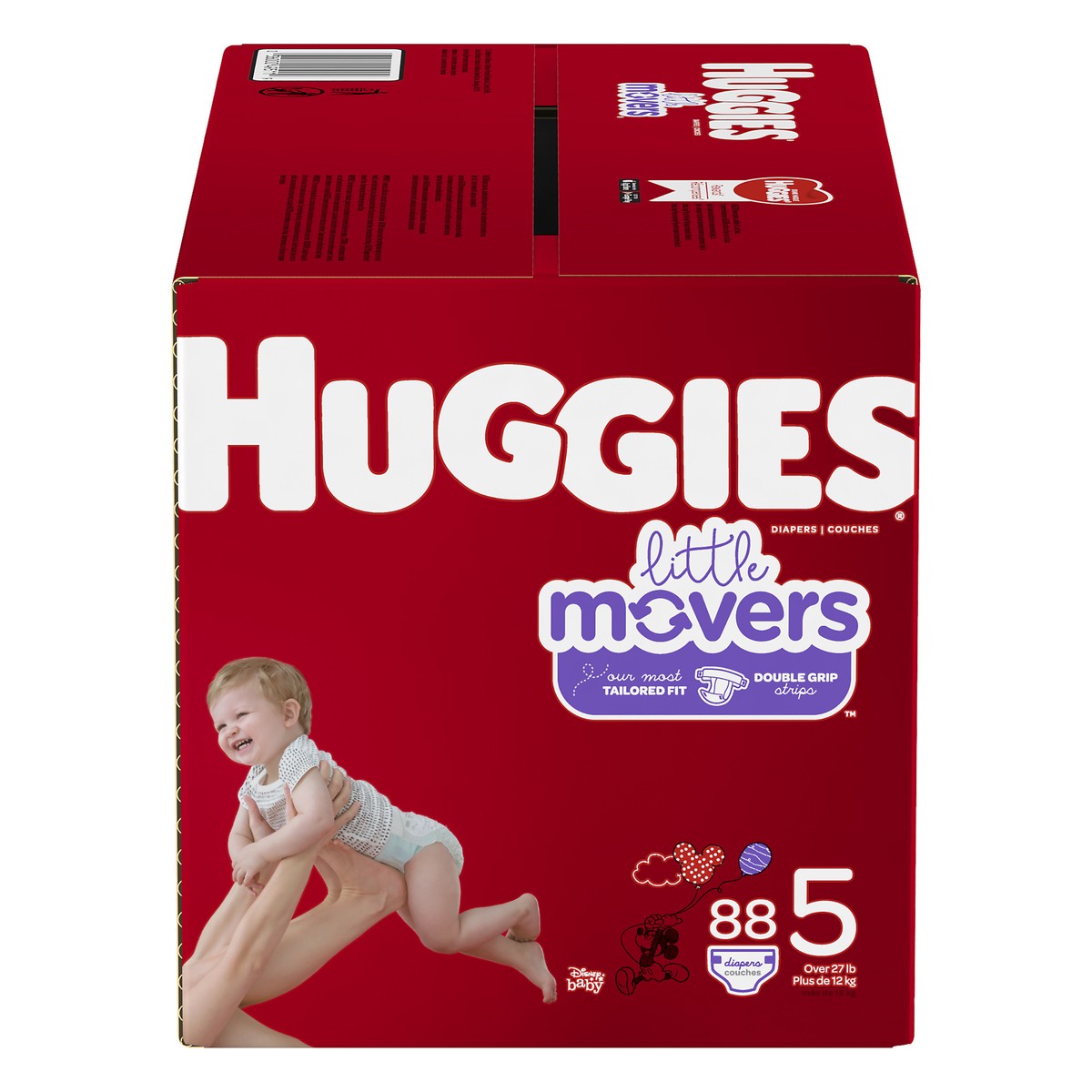 slide 1 of 11, Huggies Little Movers Disney Baby 5 (Over 27 lb) Diapers 88 ea, Size 5