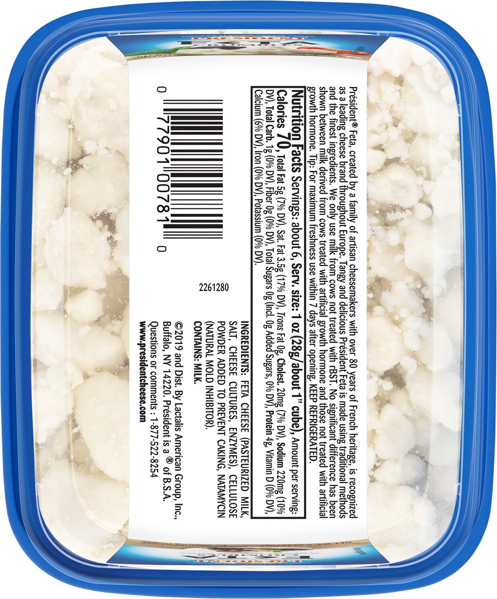 slide 2 of 7, Président Feta Crumbles Plain , 6oz, 