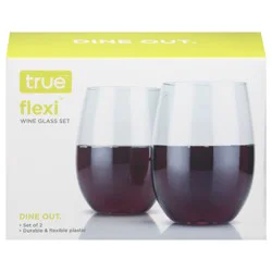 True Flexi Durable & Flexible Plastic Wine Glass Set - 1 pc