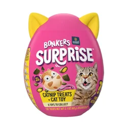 Bonkers Surprise Catnip Flavor Cat Treats With Blind Box Cat Toy, 60 g