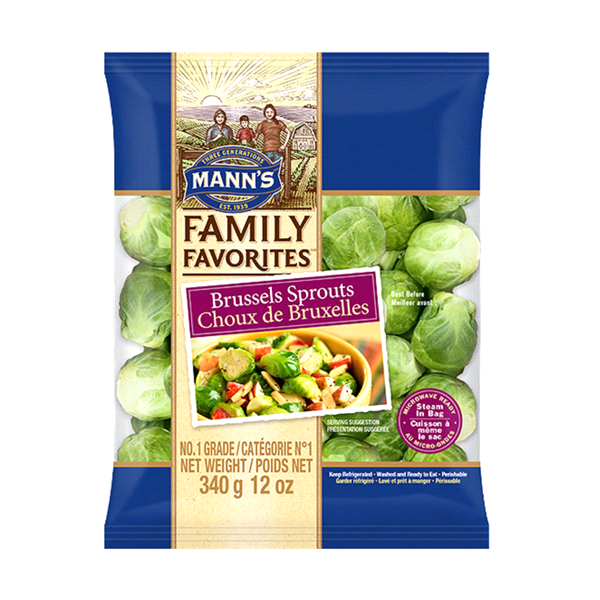 slide 1 of 1, Mann's Sunny Shores Brussels Sprouts, Steam in Bag, 12 oz