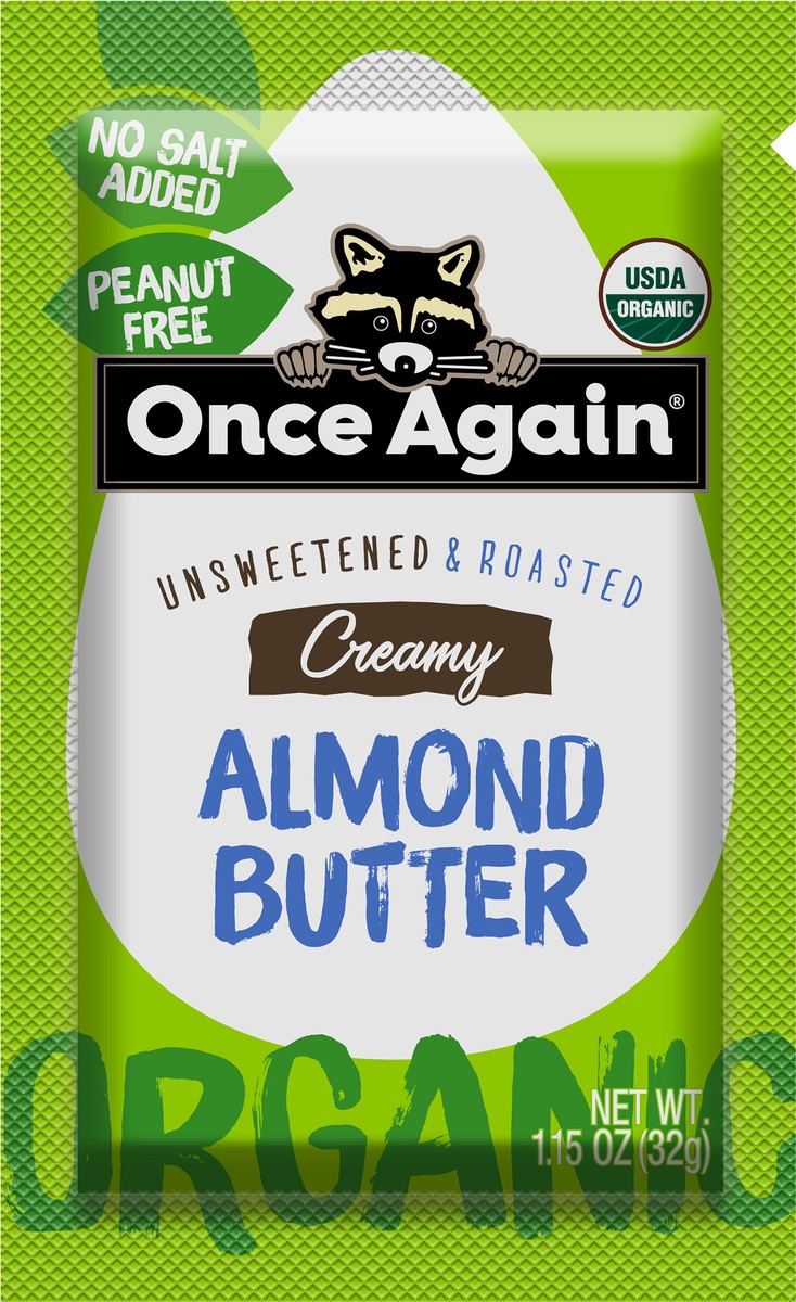 slide 4 of 6, Once Again Unsweetened & Roasted Creamy Almond Butter 1.15 oz, 1.15 oz