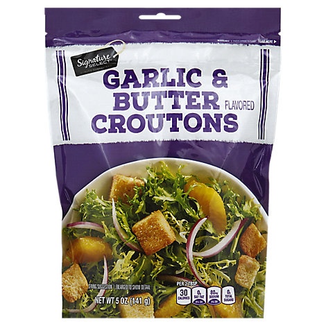 slide 1 of 1, Signature Select Croutons Garlic & Butter, 5 oz