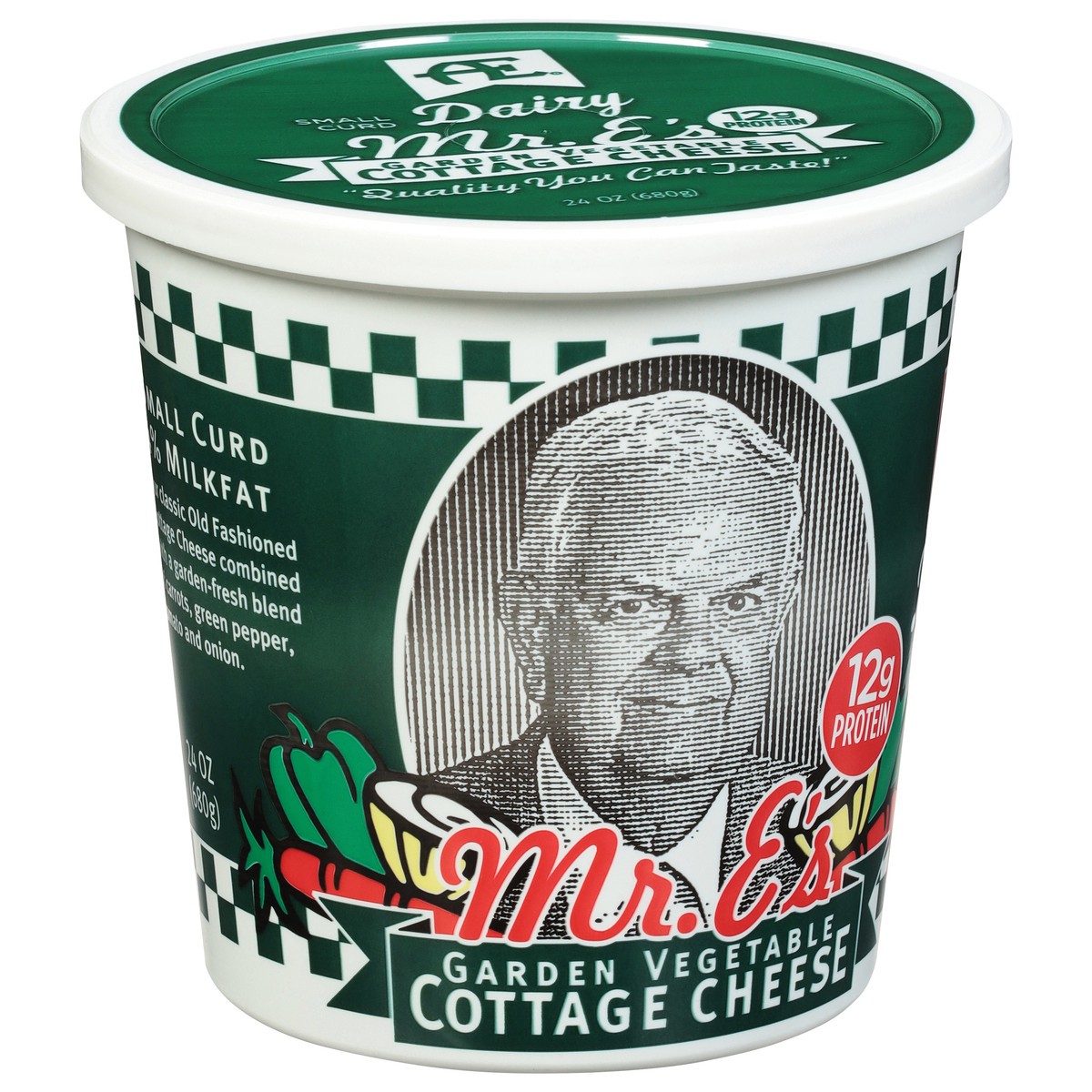slide 2 of 9, AE Dairy 4% Milkfat Small Curd Garden Vegetable Cottage Cheese - 24 oz, 24 oz
