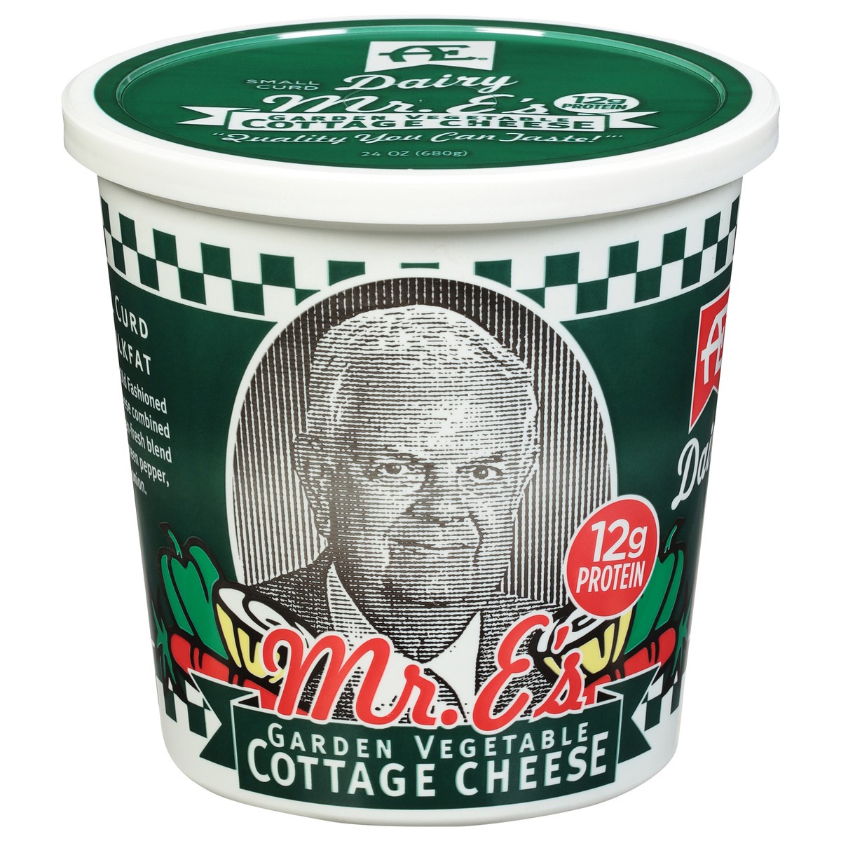 slide 1 of 9, AE Dairy 4% Milkfat Small Curd Garden Vegetable Cottage Cheese - 24 oz, 24 oz
