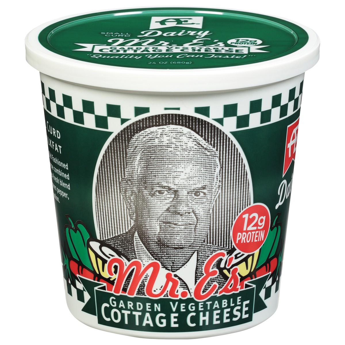 slide 1 of 1, AE Dairy 4% Milkfat Small Curd Garden Vegetable Cottage Cheese 24 oz, 24 oz