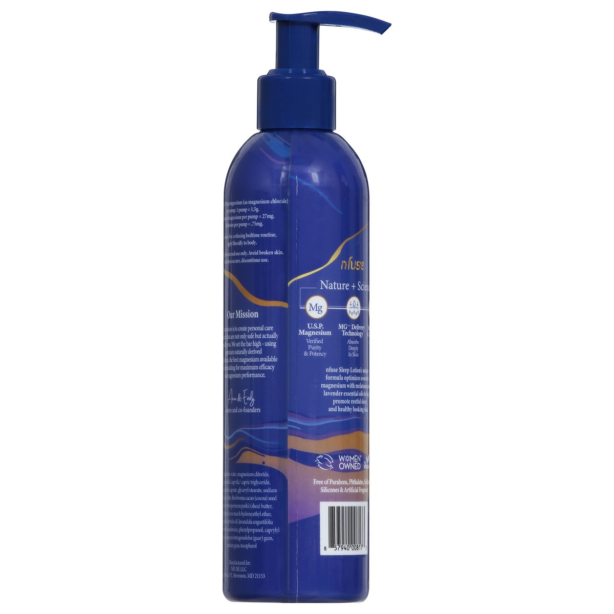 slide 8 of 14, Nfuse Magnesium Melatonin/Lavender Essential Oils Sleep Lotion 8 oz, 8 oz