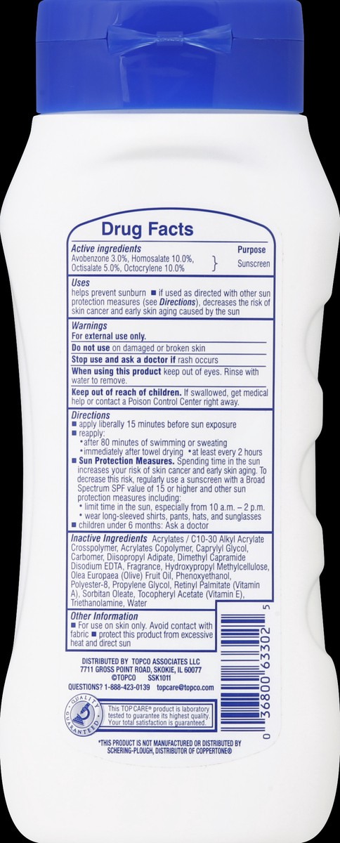 slide 6 of 6, TopCare Moisturizing Sunscreen Lotion SPF 30, 8 fl oz