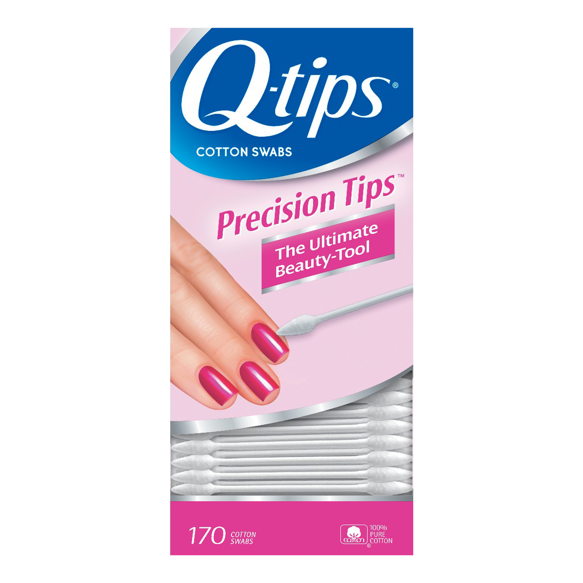 slide 1 of 2, Q-Tips Cotton Swabs Q Tips Precision Cotton Tips, 170 Count, 170 ct