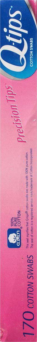 slide 11 of 12, Q-Tips Cotton Swabs, Precision Tips, For Beauty and Home, 100% Cotton, 170 Count, 170 ct
