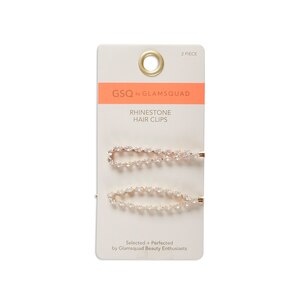 slide 1 of 1, Gsq By Glamsquad Clear Stone Bobby Pins, 2Ct, 2 ct