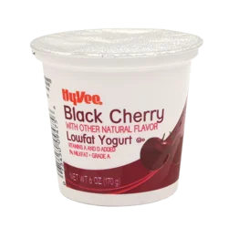 Hy-vee Black Cherry Lowfat Yogurt