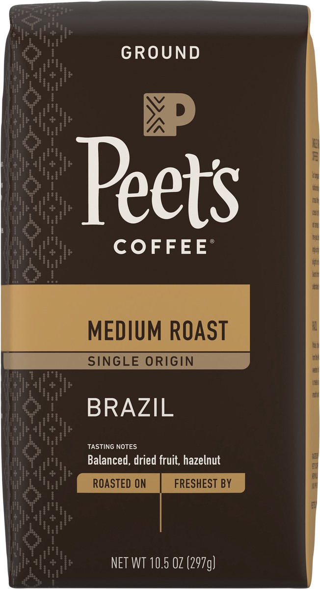 slide 9 of 12, Peet's Coffee Ground Medium Roast Brazil Coffee 10.5 oz, 10.5 oz