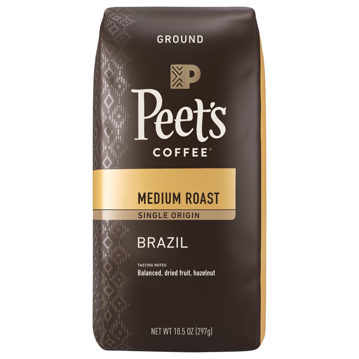 slide 1 of 12, Peet's Coffee, Single Origin Brazil Medium Roast Ground Coffee - 10.5oz Bag, 10.50 oz