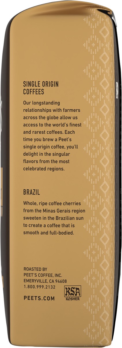 slide 7 of 12, Peet's Coffee Ground Medium Roast Brazil Coffee 10.5 oz, 10.5 oz