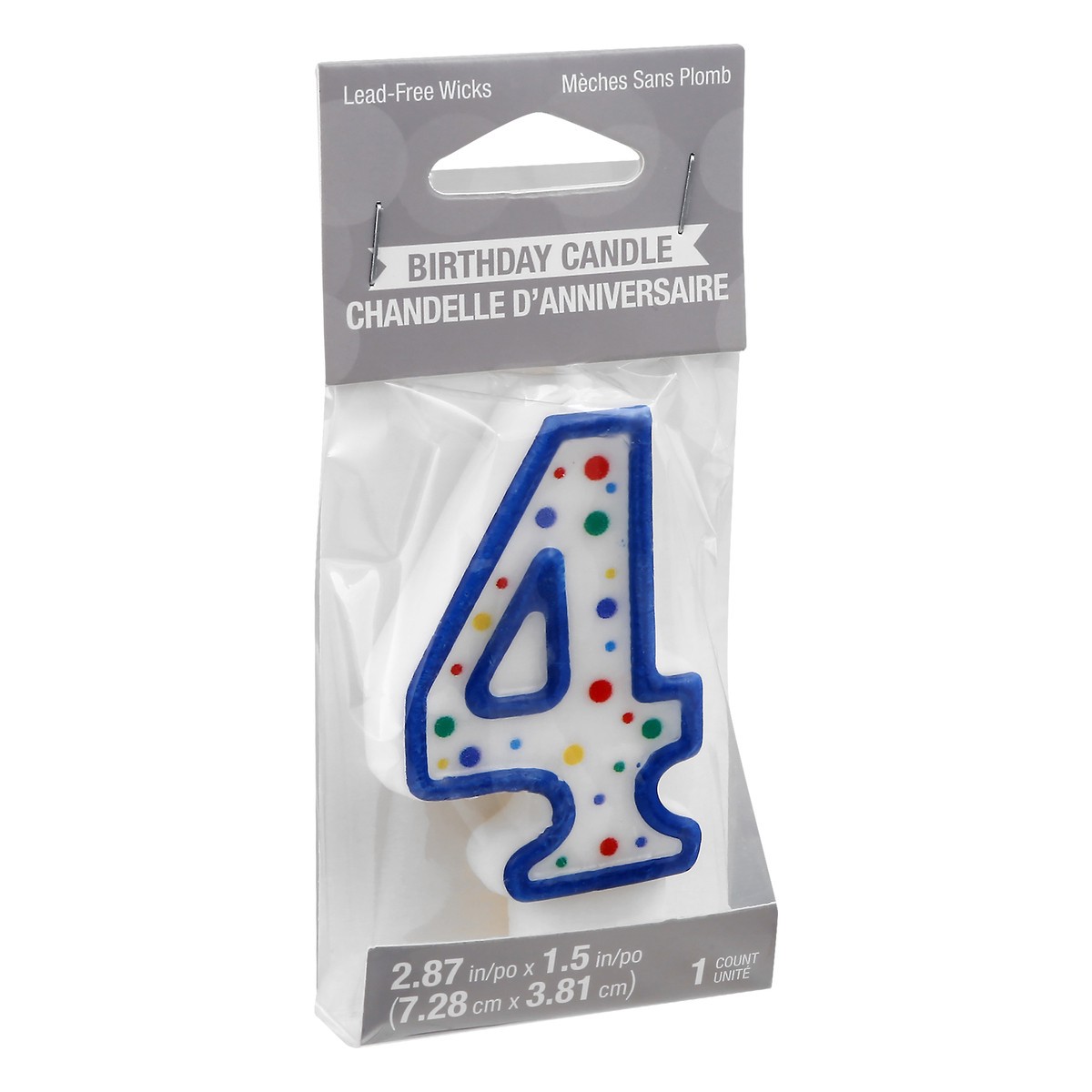 slide 2 of 9, Creative Converting Polka Dots 2.87 Inch Birthday Candle 1 ea, 1 ct